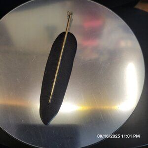 FREE SPIRIT FEATHER BLACK Resin Gothic Talisman Ravan Pendant